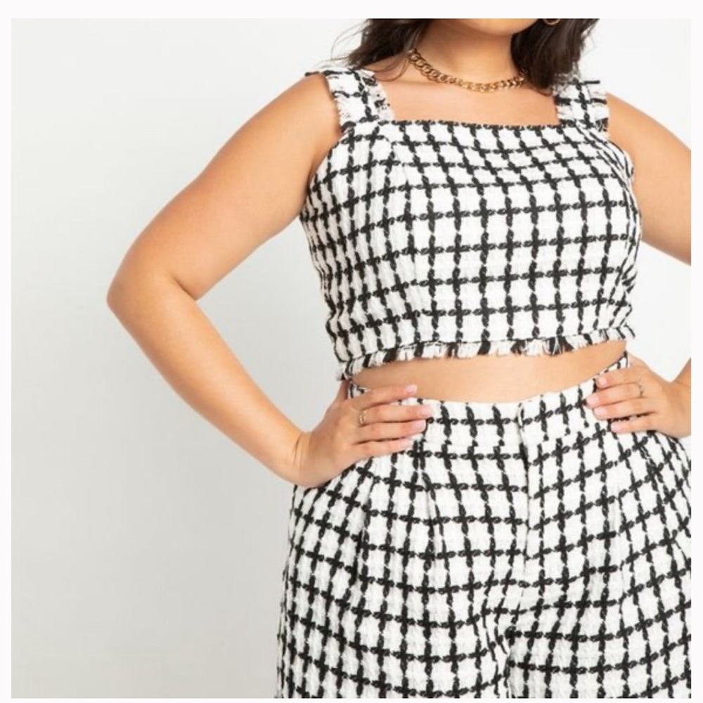 Cute TWEED crop top NWT!